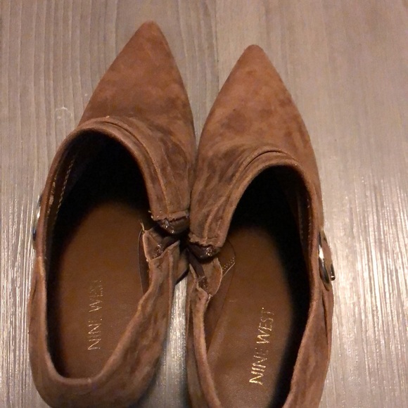 Worn once. Nine West Suede Ankle Boot Stiletto - Picture 9 of 10